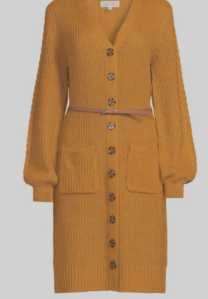 New 2 in One Cardigan Sweater Dress